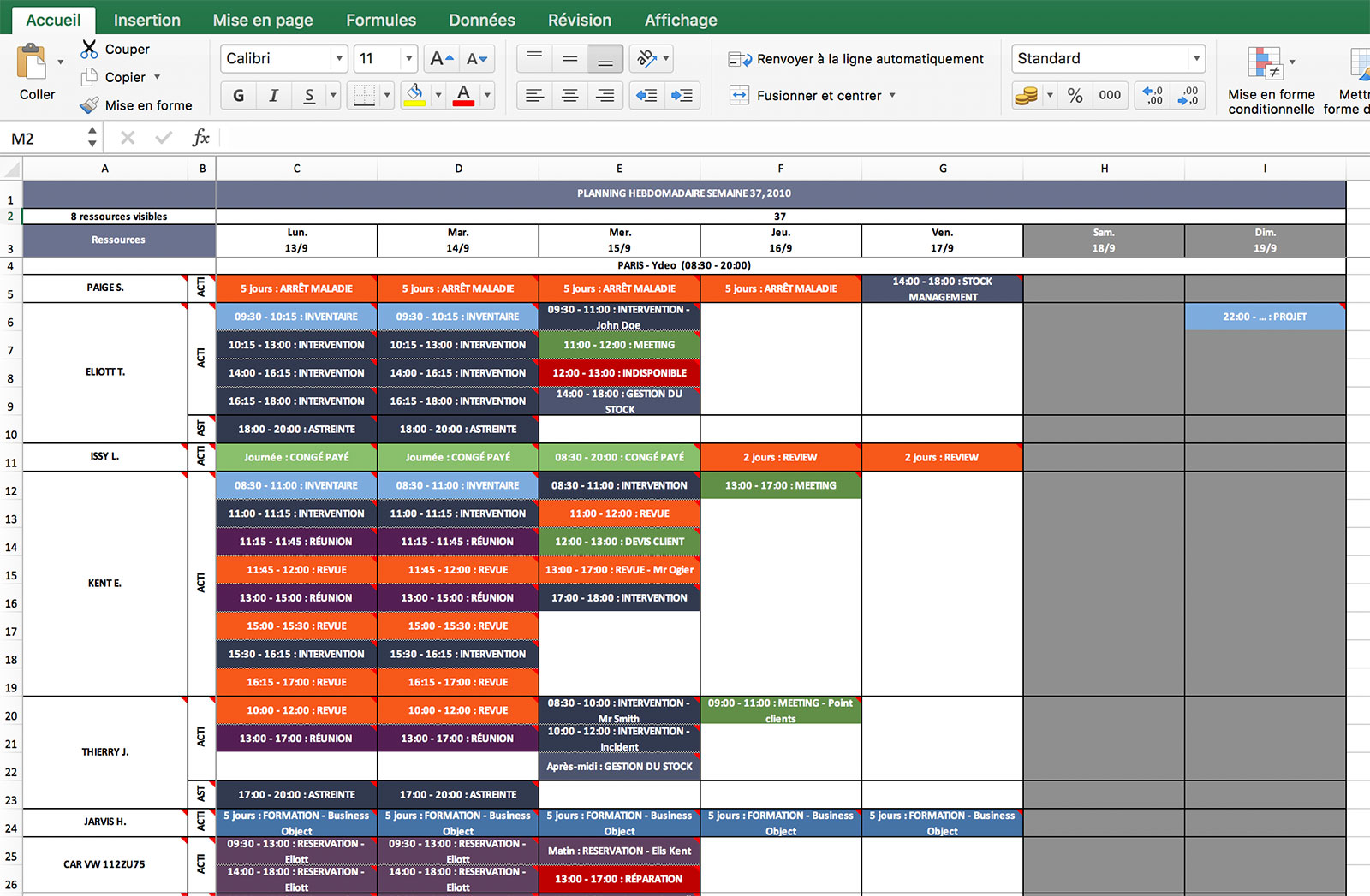 Excel planning of your company | Netside Planning
