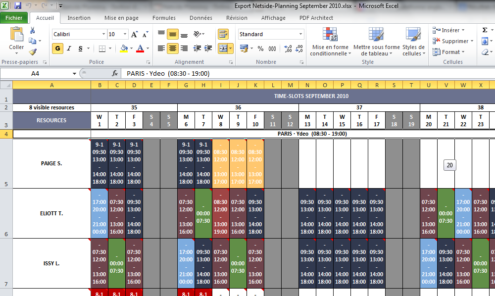 How To Put Time Slots In Excel